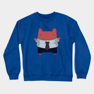 Cute japanese office cat Crewneck Sweatshirt